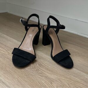Abound Black Suede Block Heel Sandals